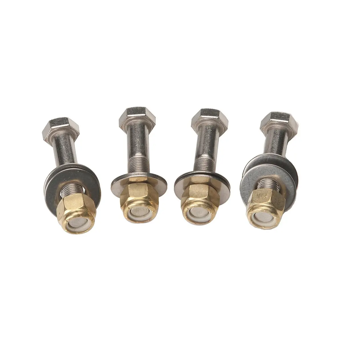 Seastar Dk6125 Jack Plate Mounting Bolt Kit, 4 Stainless Steel Bolts, Brass Nylock Nuts And Washers 1
