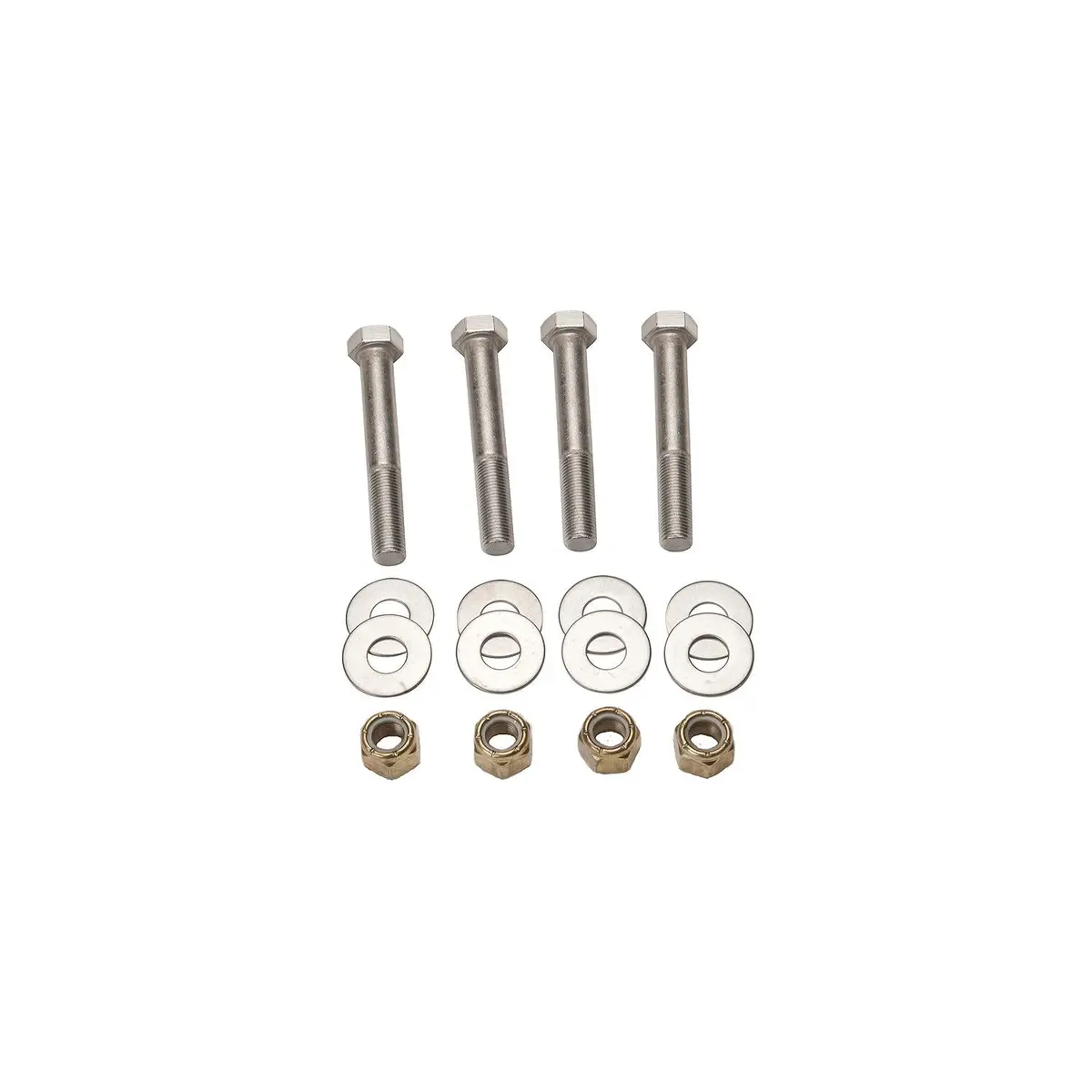 Seastar Dk6135 Jack Plate Mounting Bolt Kit, 4 Stainless Steel Bolts, Brass Nylock Nuts And Washers 1