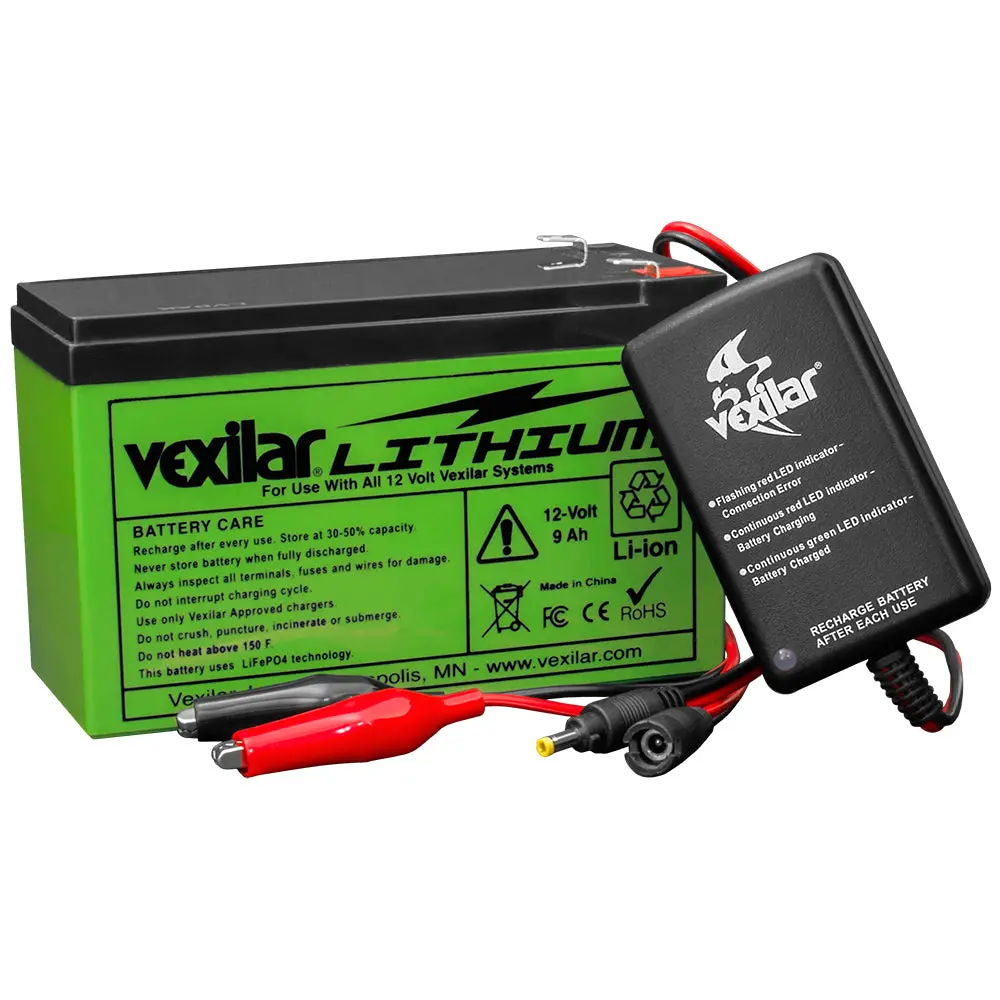 Vexilar V-120L 12V Lithium Ion Battery & Charger 1