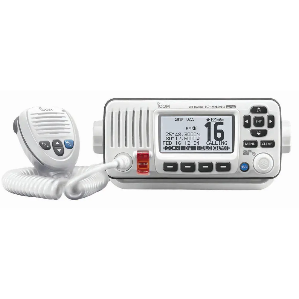 Icom M424g 42 M424g Vhf Radio W/Built-In Gps White 1