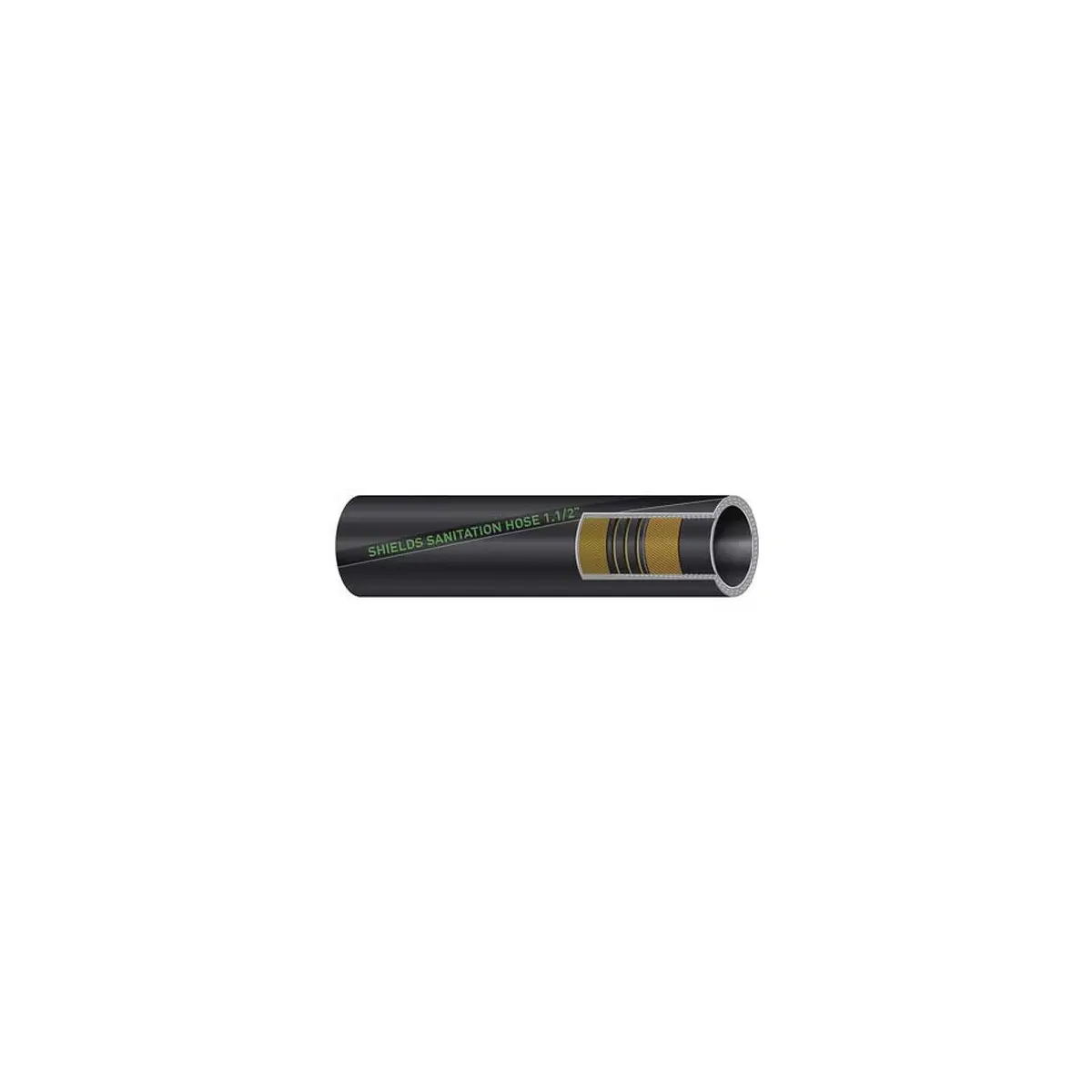 Shield 16-101-1120S Sanitation Hose, Premium Rubber, Series 101, Kink Resistant, 1-1/2" Id 1