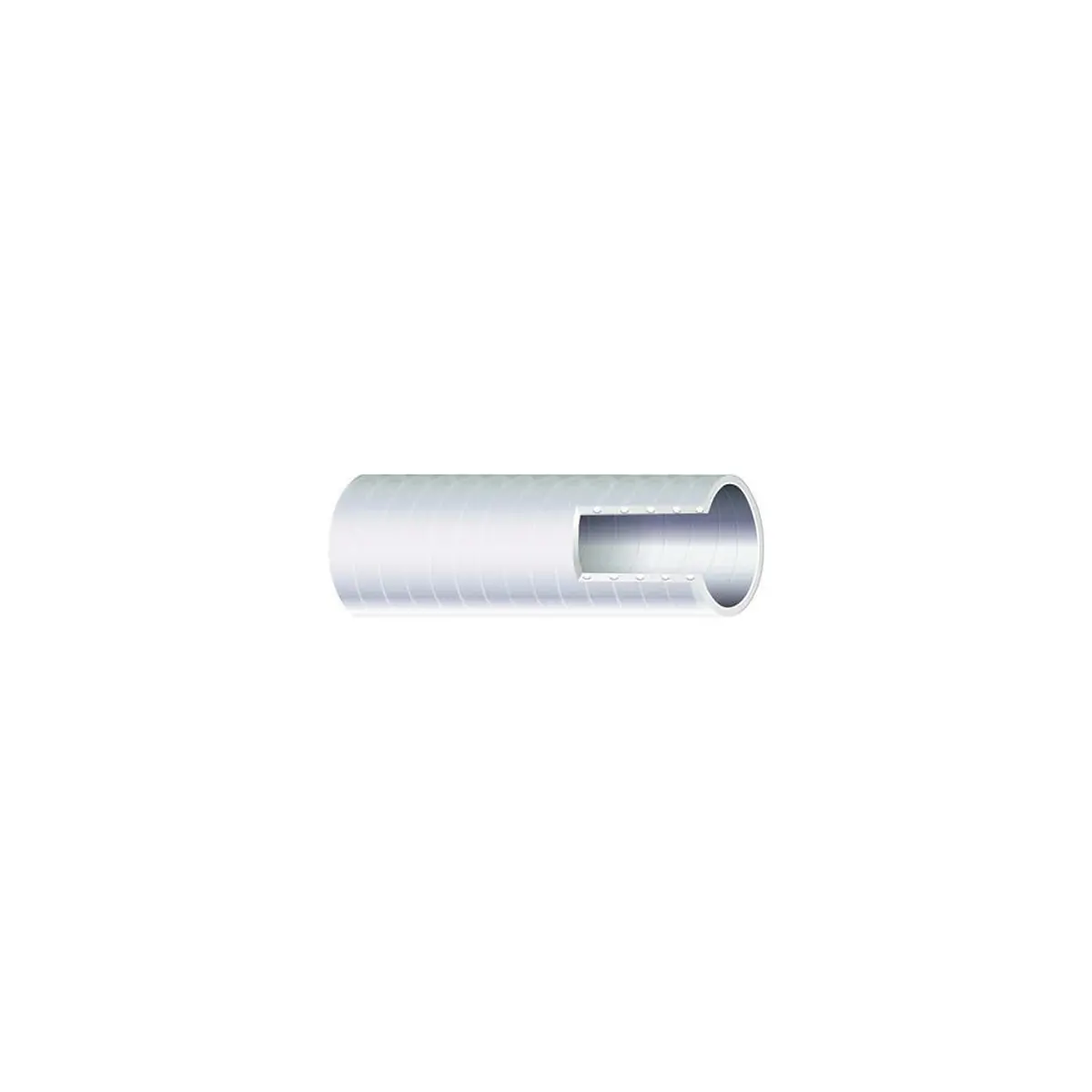 Shield 16-148-1003W Shields Marine Extra Heavy Duty Series 148 White Vac 10', Hose, 3" Bend, 1" Id 1