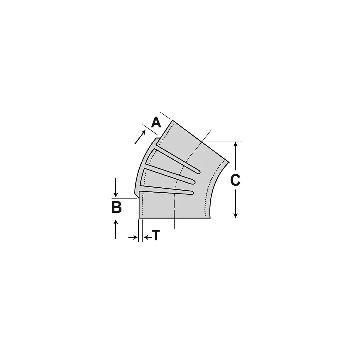 Shield 16-245-3120-1 Sierra Marine 45Â° Epdm Rubber Hump Hose, 3-1/2" 1