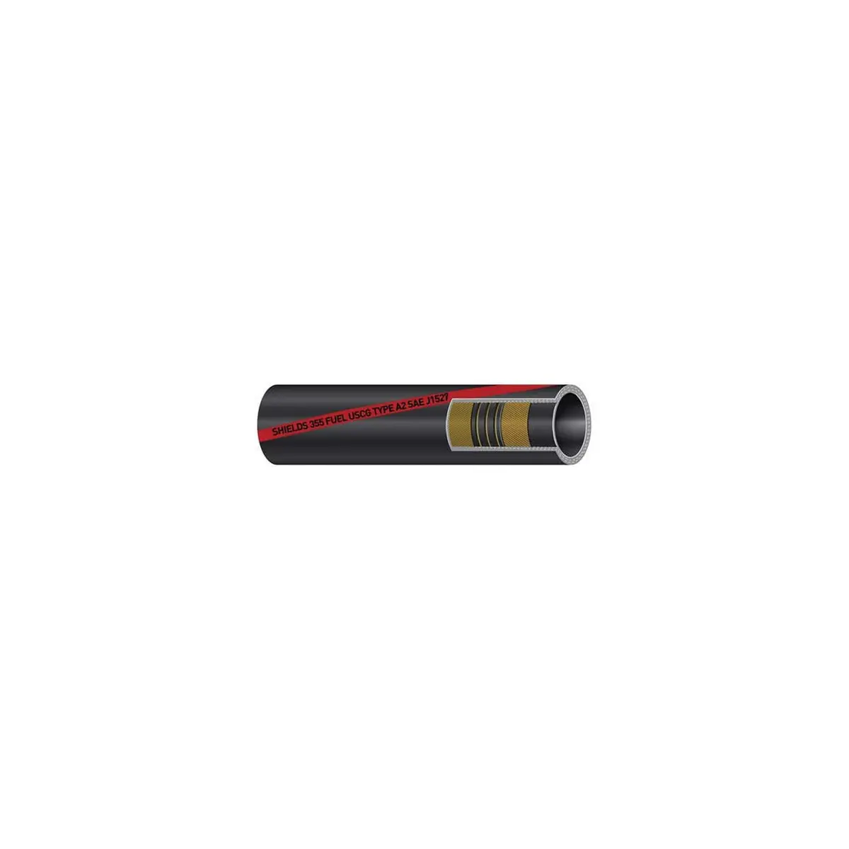 Shield 16-355-1123 Shields Marine Type A2 Series 355 Fuel Fill Hose, 1.5" Id & 1-57/64" Od 1