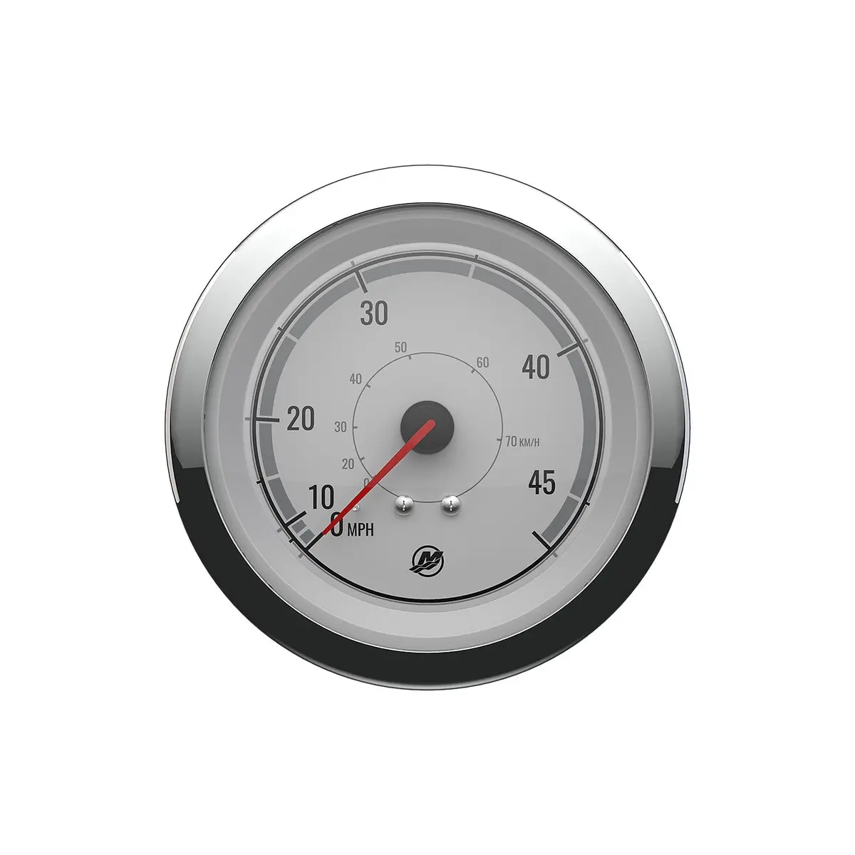 Mercury 79-8M6020075 Quicksilver Speedometer (45Mph), White/Chrome 1