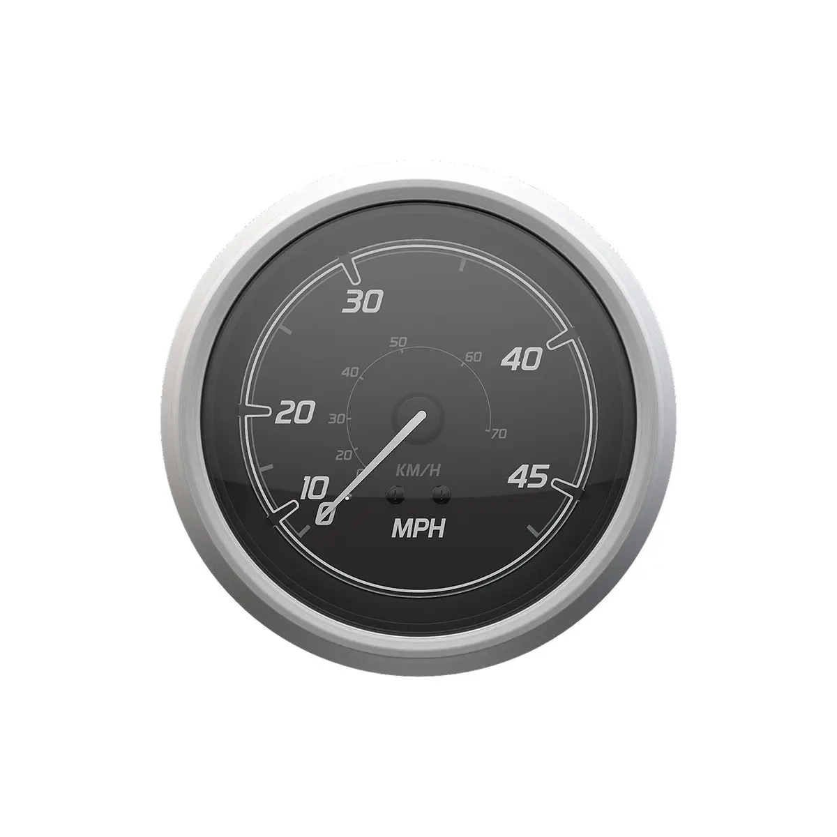 Mercury 79-8M6020111 Quicksilver Speedometer (45Mph), Black/Brushed Stainless 1