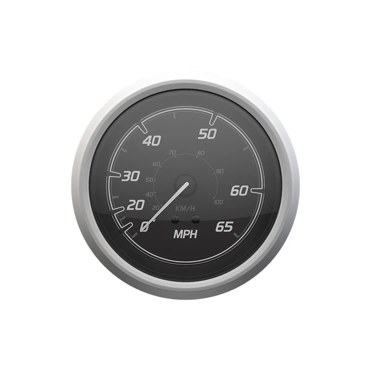 Mercury 79-8M6020112 Quicksilver Speedometer (45Mph), Black/Brushed Stainless 1