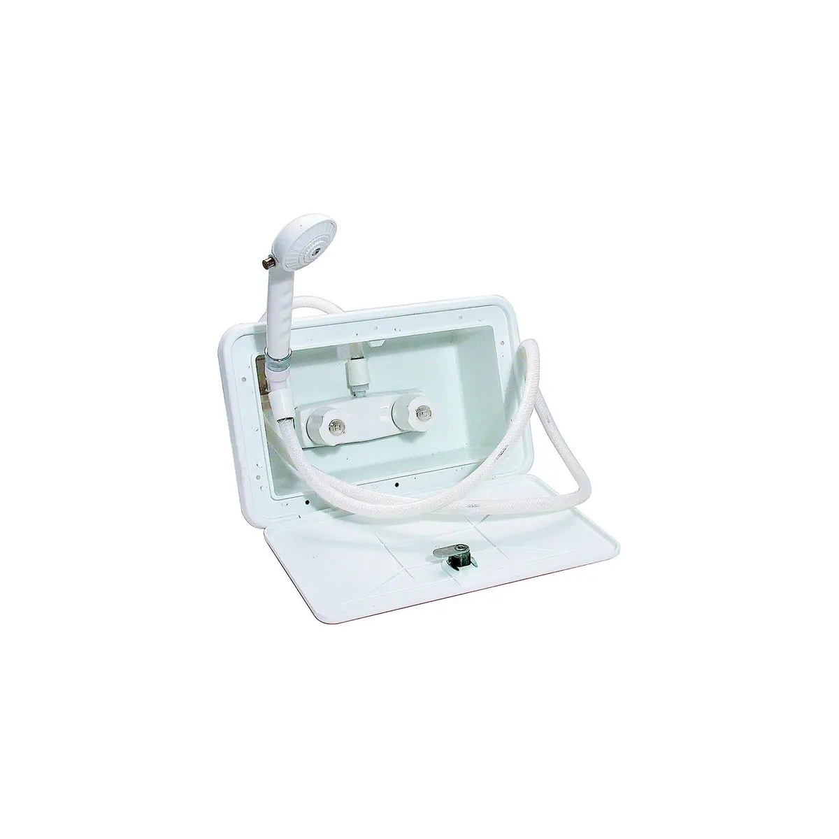Valterra Pf266201 Phoenix Rv Camping Exterior Outdoor Shower With Hatch & Hose 1