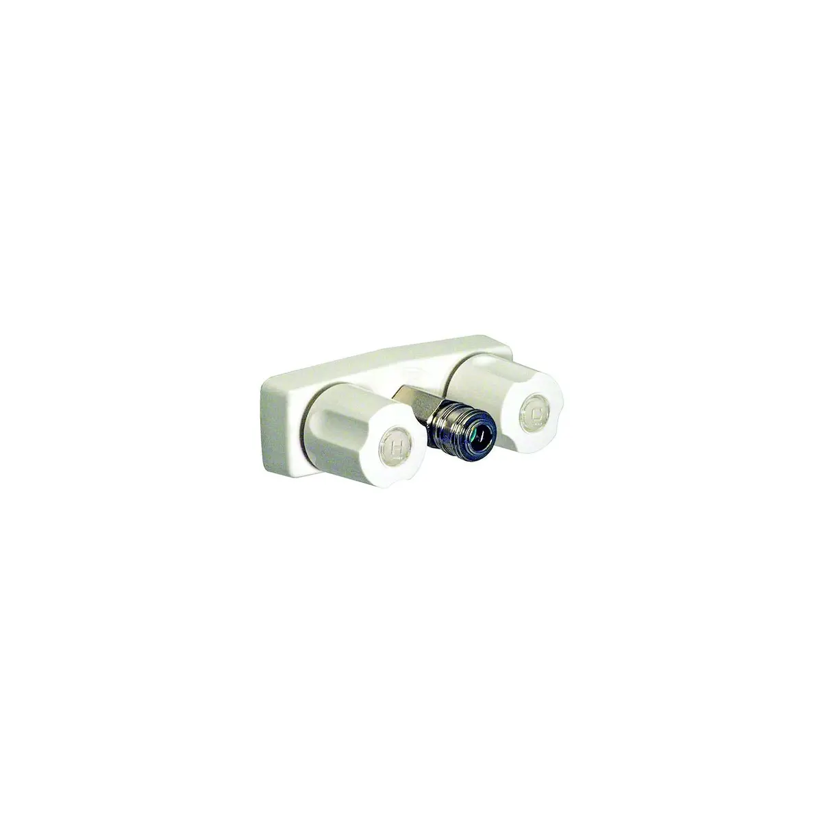 Valterra Pf213247 Phoenix White Finish Two Handle Rv Shower Faucet W/Quick, Connect Fitting 1