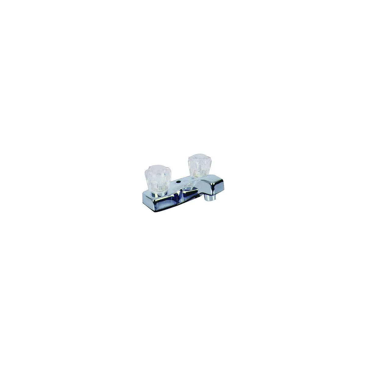 Valterra Pf212307 Phoenix Chrome Finish Two Handle 4" Lavatory Rv Bathroom, Faucet W/ Clear Acrylic Knobs 1
