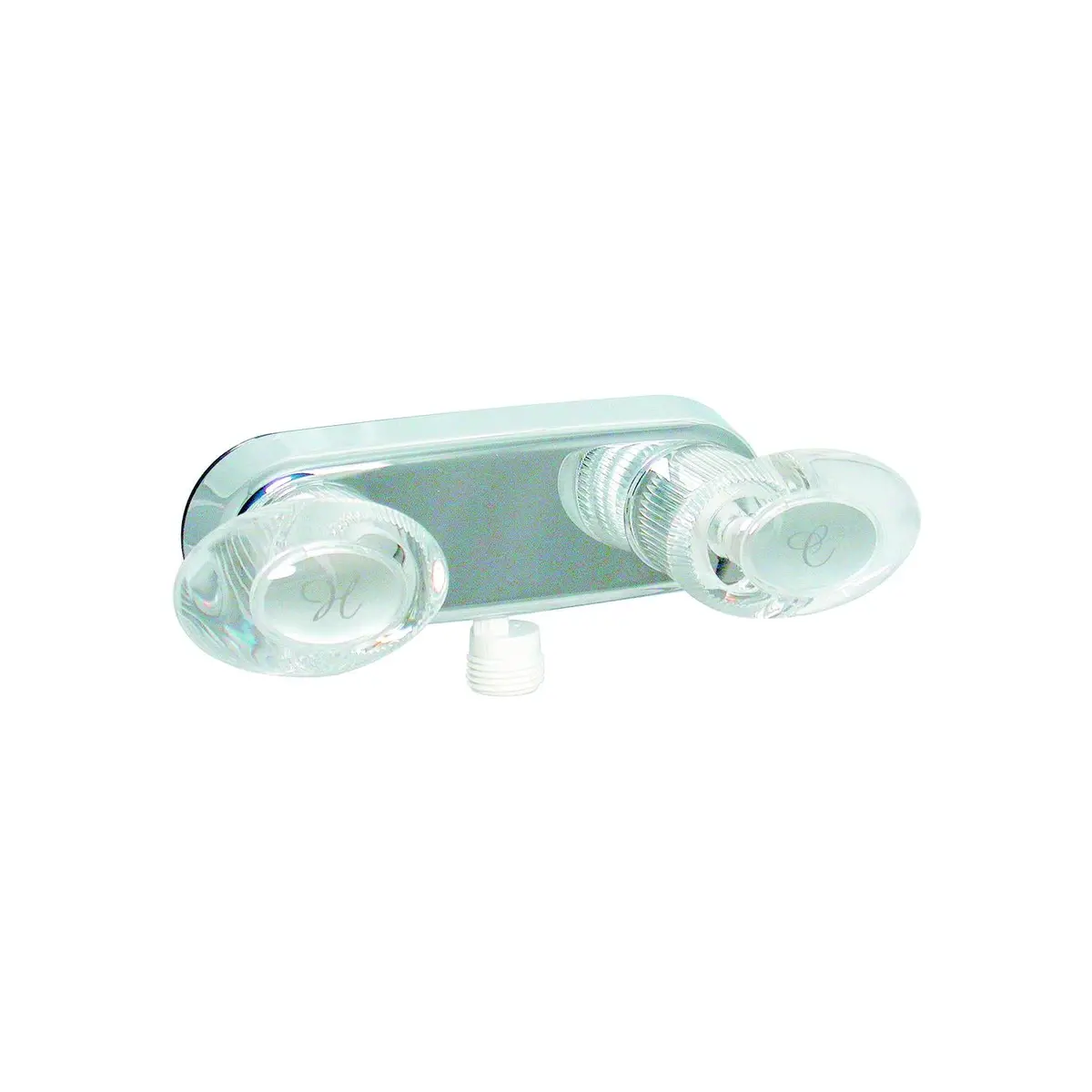 Valterra Pf223341 Catalina Chrome Finish 4" Rv Shower Valve Faucet W/ Two Clear, Acrylic Lever Handles 1