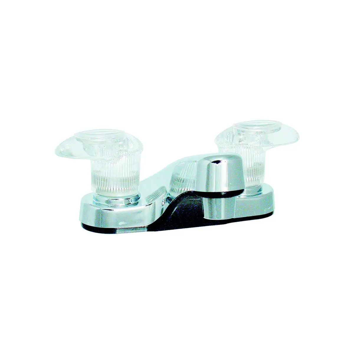 Valterra Pf222301 Catalina Chrome Finish Rv Lavatory Bathroom Faucet W/ Two, Clear Acrylic Lever Handles 1