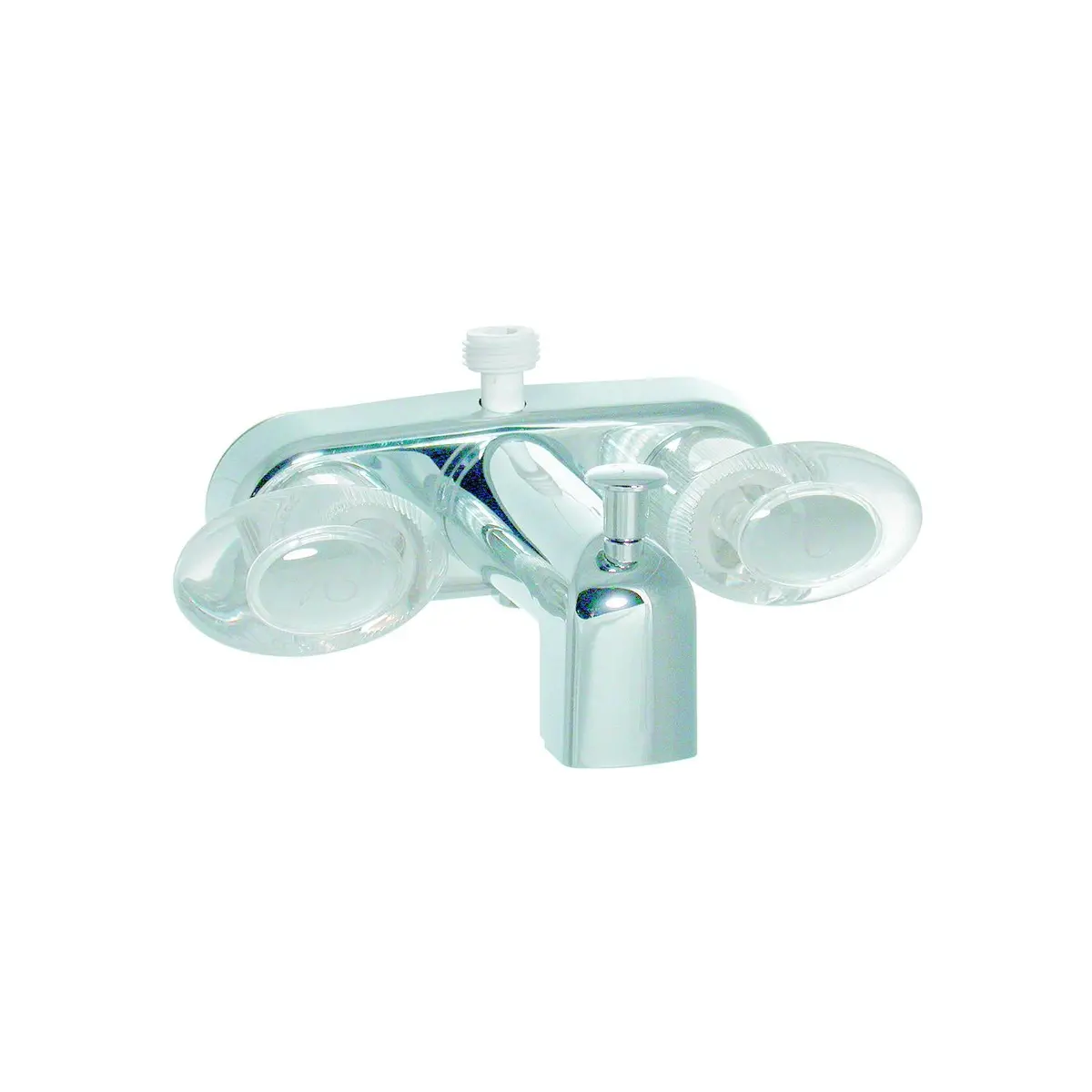 Valterra Pf223361 Catalina Two Handle Rv Tub Diverter Faucet, Chrome W/Clear Handles 1