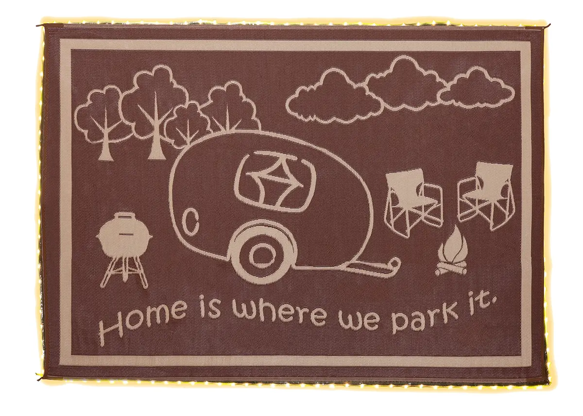 Ming's Mark Lrvh8117 Mings Mark Reversible Mat W/110V Led Lights, 8' X 11', Brown/Beige 1