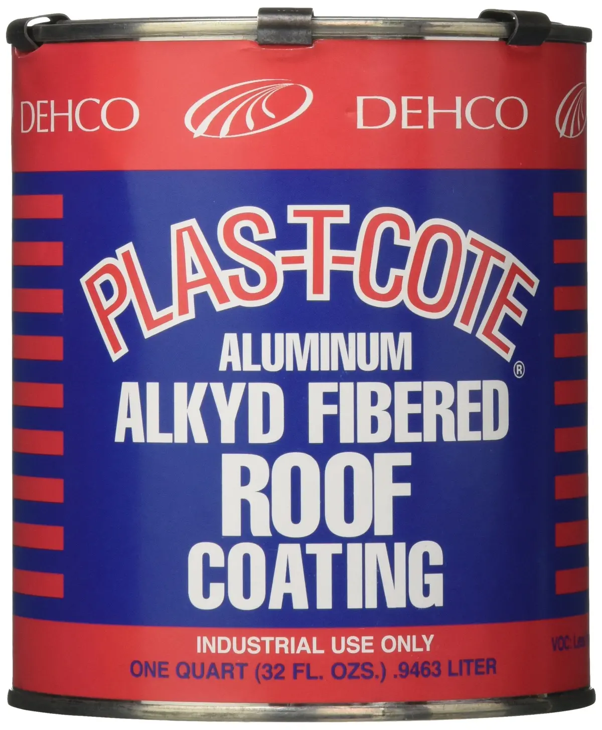 Hengs 43032 Alkyd Fibered Roof Coating, Aluminum, Qt., 12/Case 1