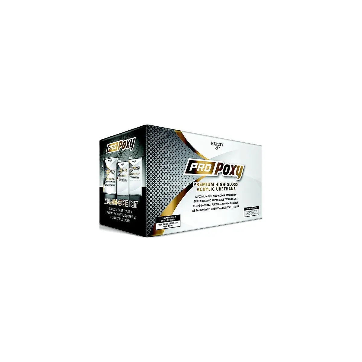 Pettit 1371206Kit Propoxy Two-Part Acrylic Urethane Topside Paint, Light Gray 1