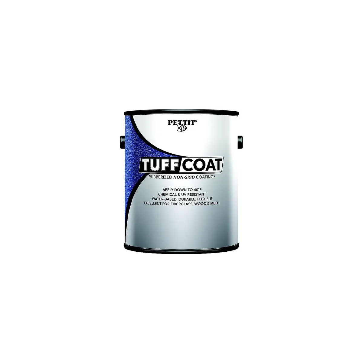 Pettit 1380106Tc Tuff Coat Rubberized Non-Skid Coating, Medium Texture Submersible, Black Gal. 1