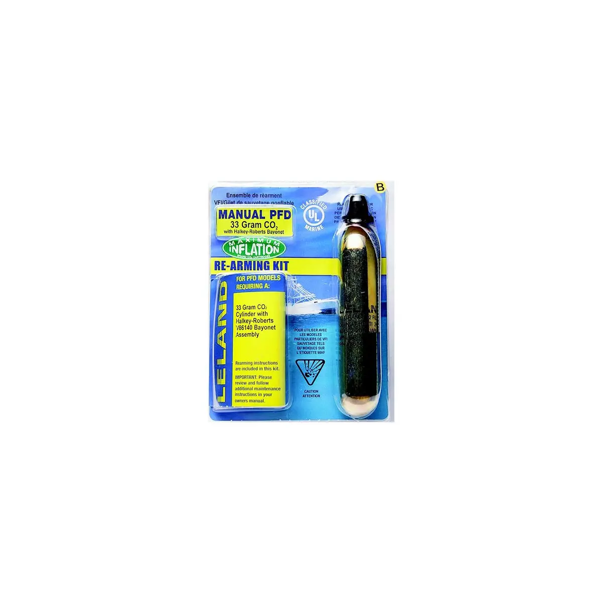 Scanstrut V86160-85202Z Leland Rearm Kit-33 Gram Co2 W/ Bayonet For Manual, Inflatable Pfd 1