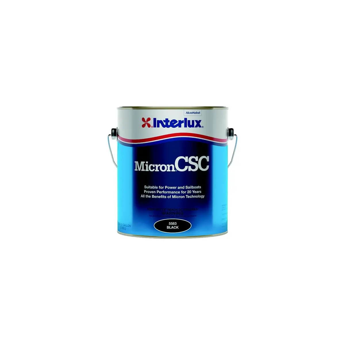 International Paint Y5580/3 Micron Csc Bottom Paint, Blue 3-Gal Pail 1