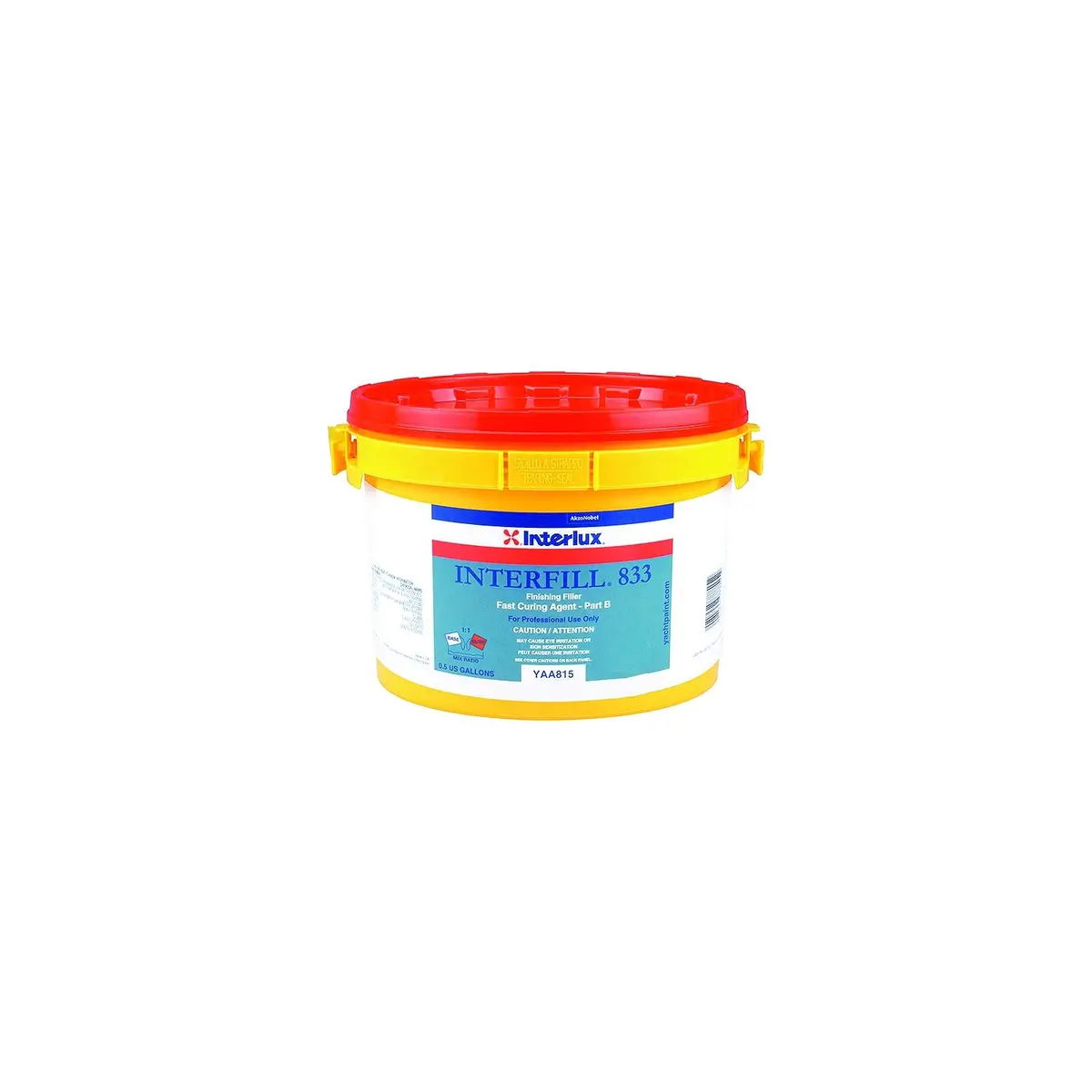 International Paint Yaa815/Hg Interfill 833 Fine Finishing Fairing Compount, Part B Fast Cure, 1/2 Gal. 1