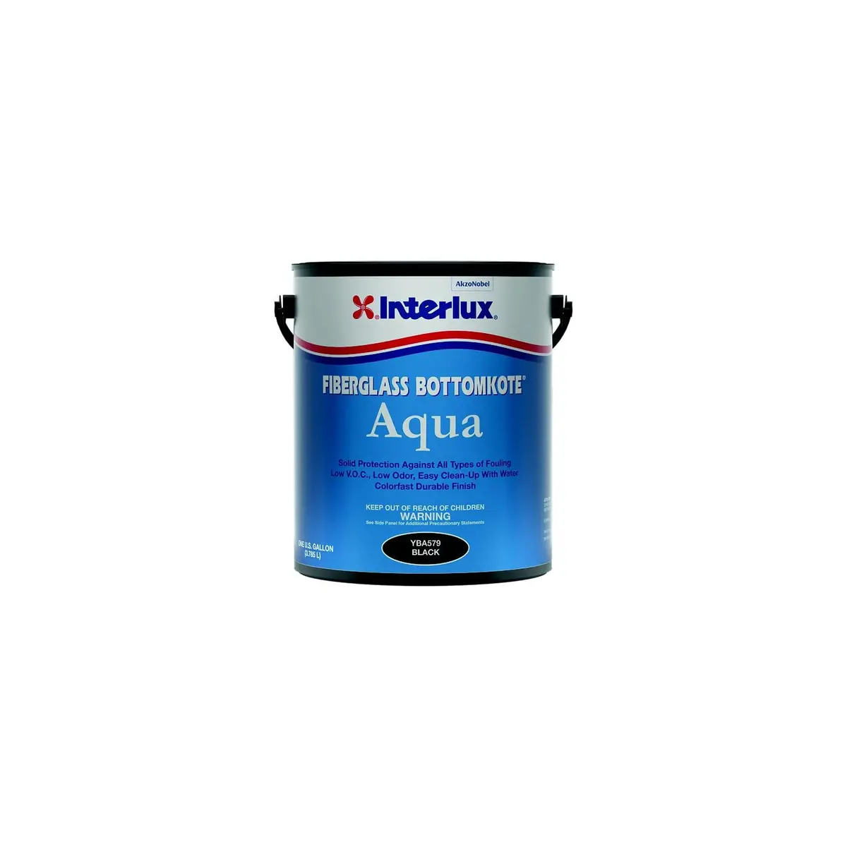 International Paint Yba579/3 Fiberglass Bottomkote Aqua, Black 3-Gal. 1