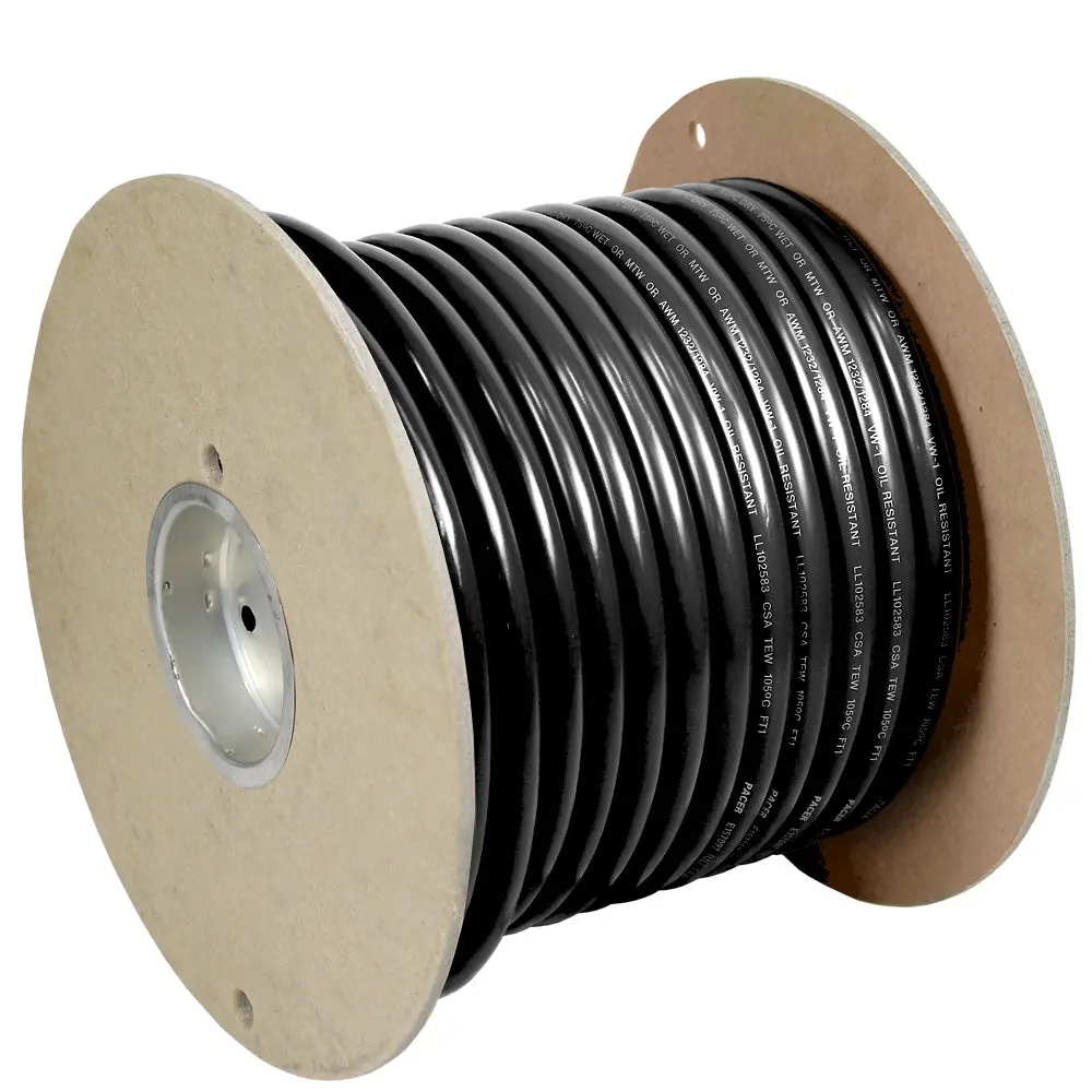 Pacer Black 4/0 Awg Battery Cable - 100' 1