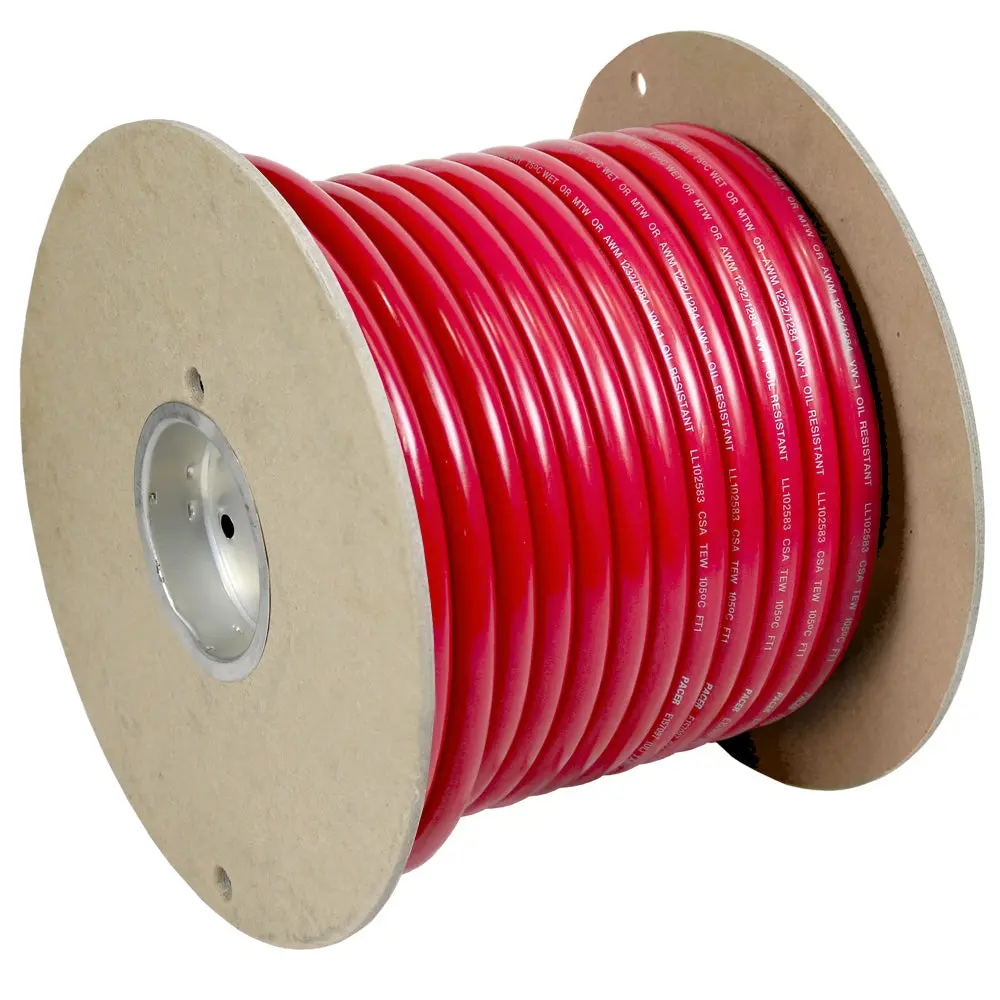 Pacer Red 4/0 Awg Battery Cable - 100' 1