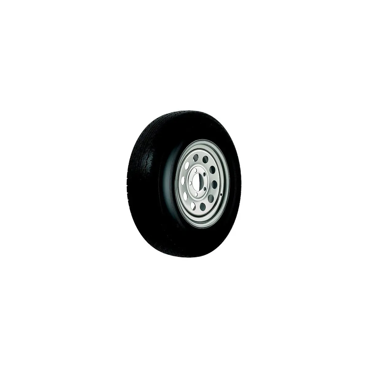 Loadstar Tires 34947 Tire & Wheel (Rim) Asm Kr35, St235/80R16 8 Hole E Ply, Modular Silver, Modular 1