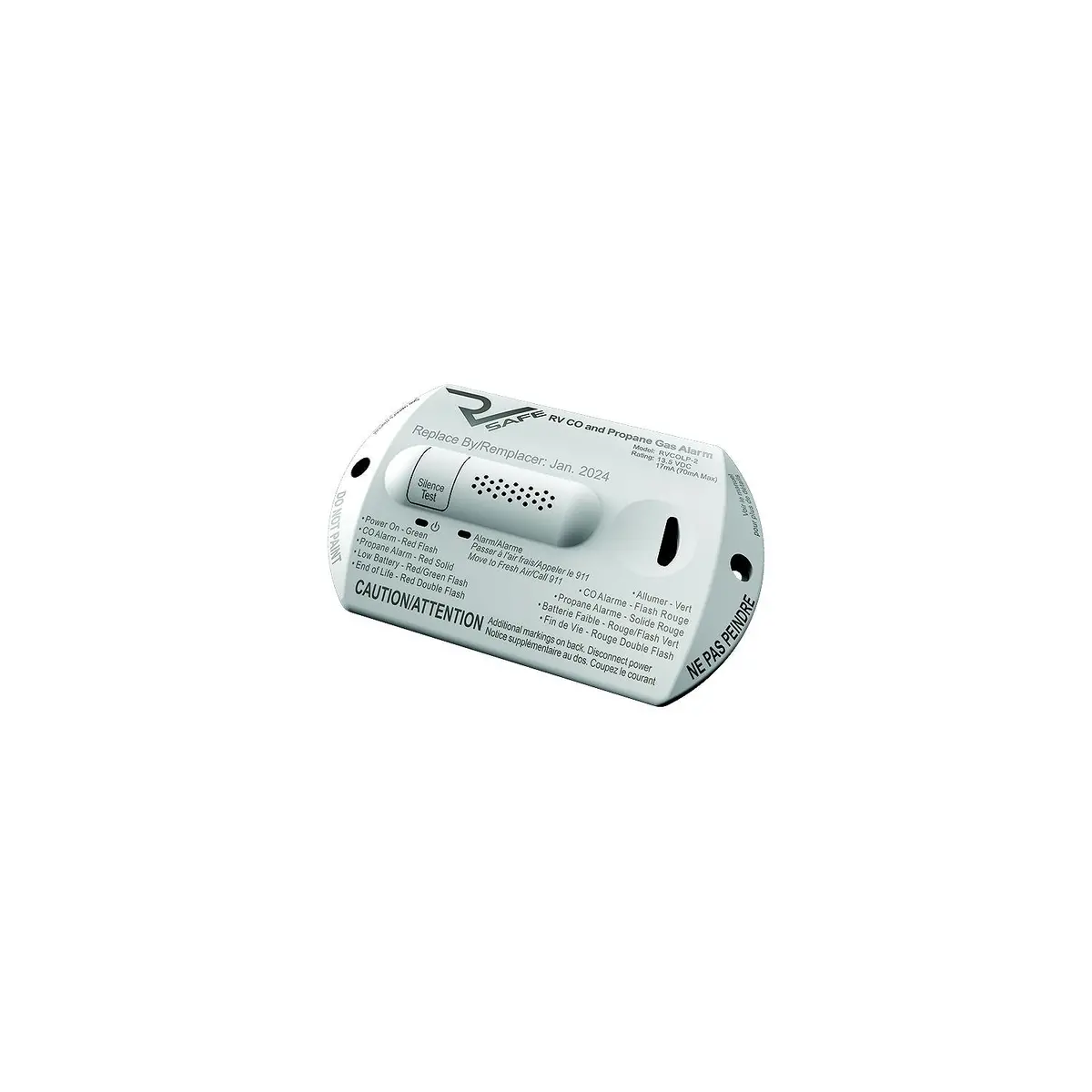 Safe Alarms Rvcolp-2W Rv Safe Combination Co And Propane Alarm, White, 2-Wire 1