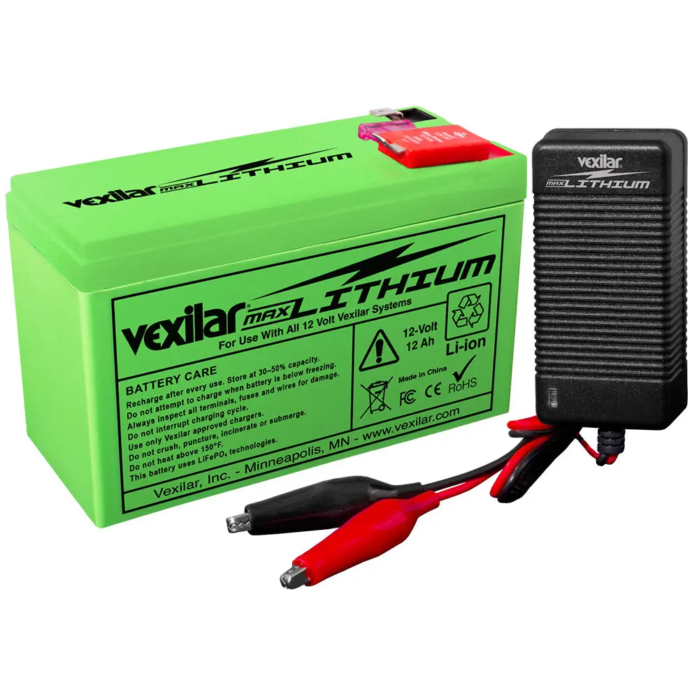 Vexilar V-220L 12V 12 Ah Max Lithium Battery W/V-420L Rapid Charger 1
