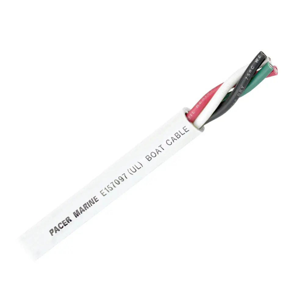 Pacer Round 4 Conductor Cable - 500' - 10/4 Awg - Black, Green, Red & White 1
