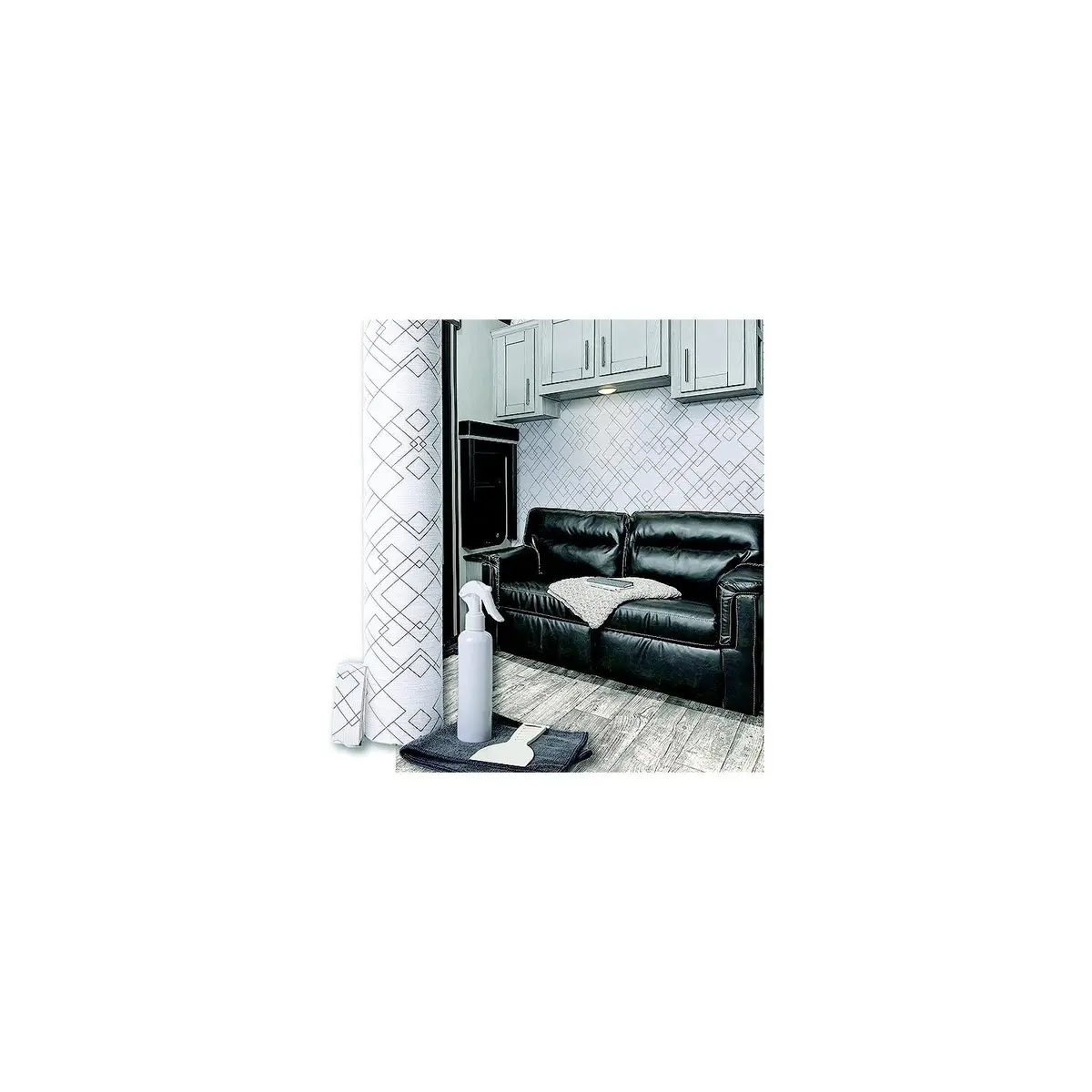 Genesis 543528 Revive Wall Covering Kit, Silver Prism, 2' X 50' 1