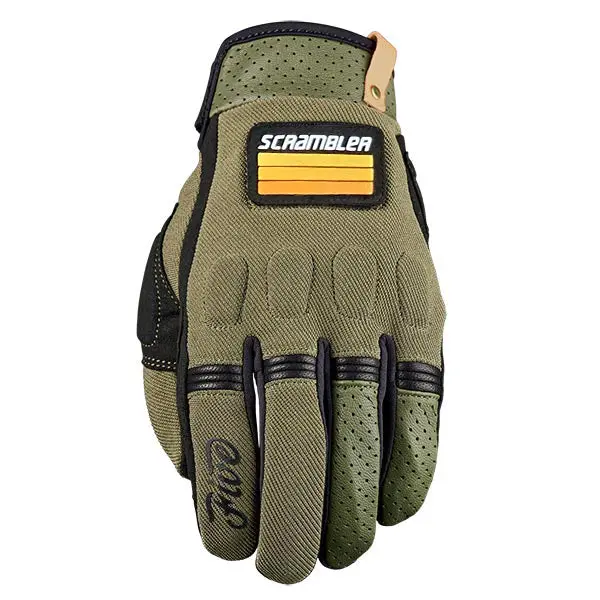 Five Scrambler Gloves Khaki & Black 1
