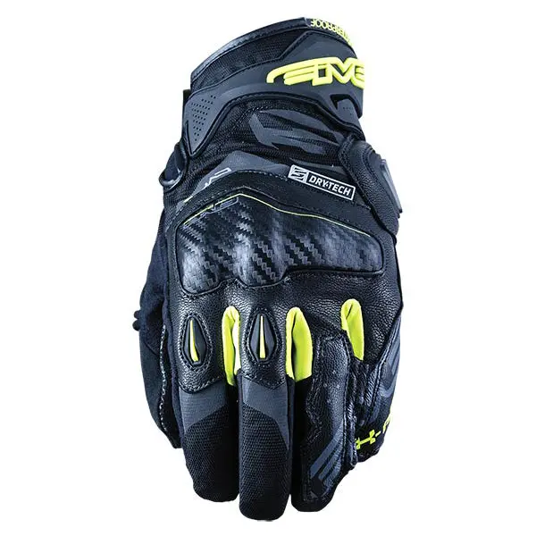 Five X-Rider Wp Gloves Black & Yellow 1