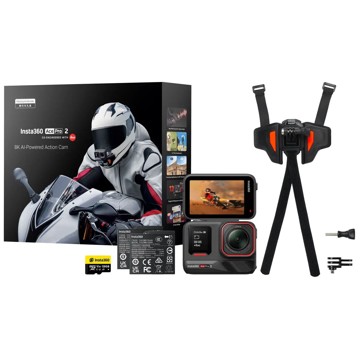 Insta360 - Ace Pro 2 Motorcycle Bundle 1