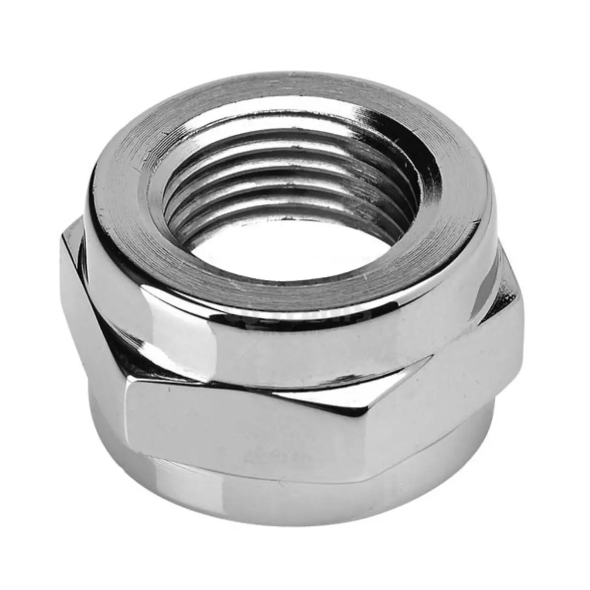 Lowbrow Customs Chrome Petcock Adapter Nut - 3/8 Inch Npt To 22 Mm 1