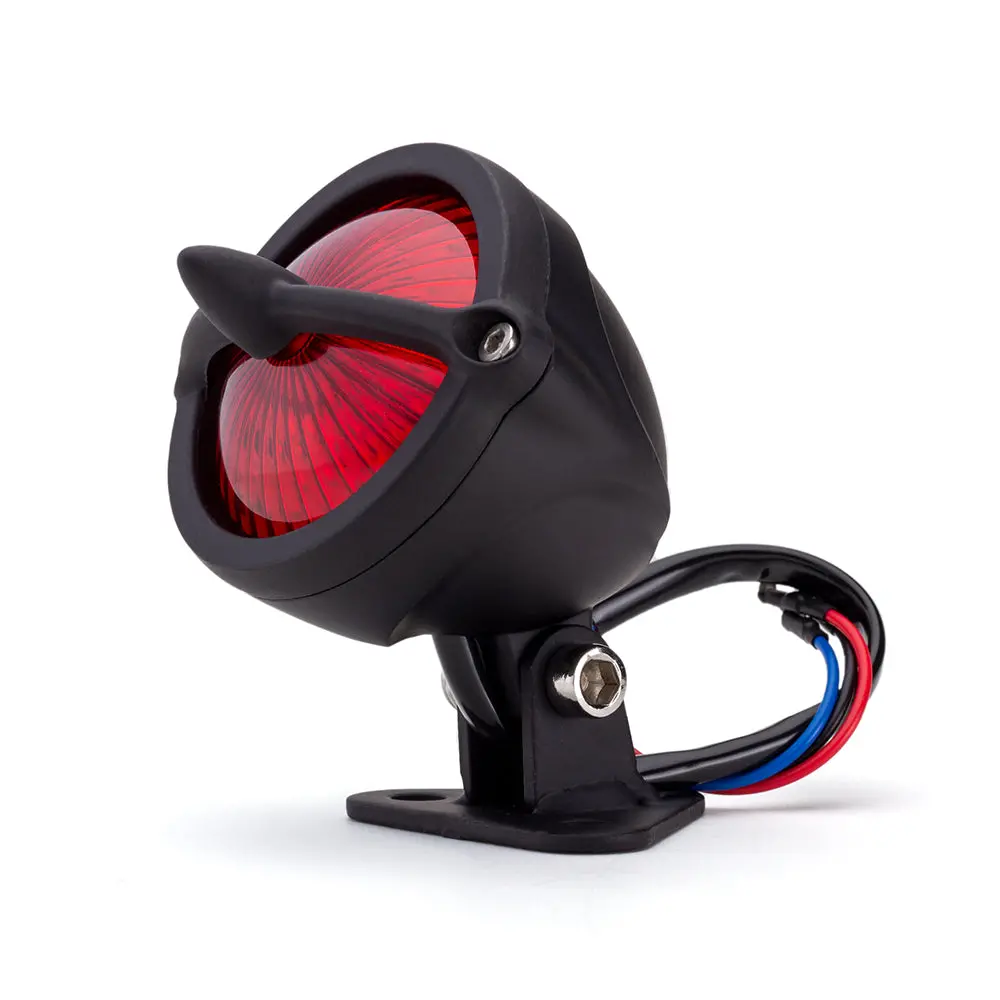 Max-Inc Matte Black Alloy Bobber Led Stop / Tail Light 1