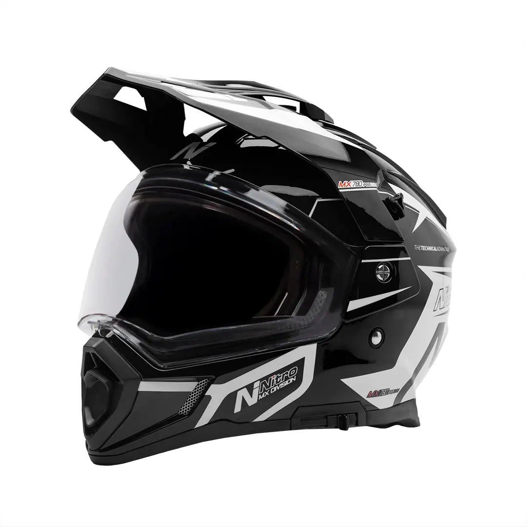 Nitro Mx780 Podium Adventure Helmet Black/White 1
