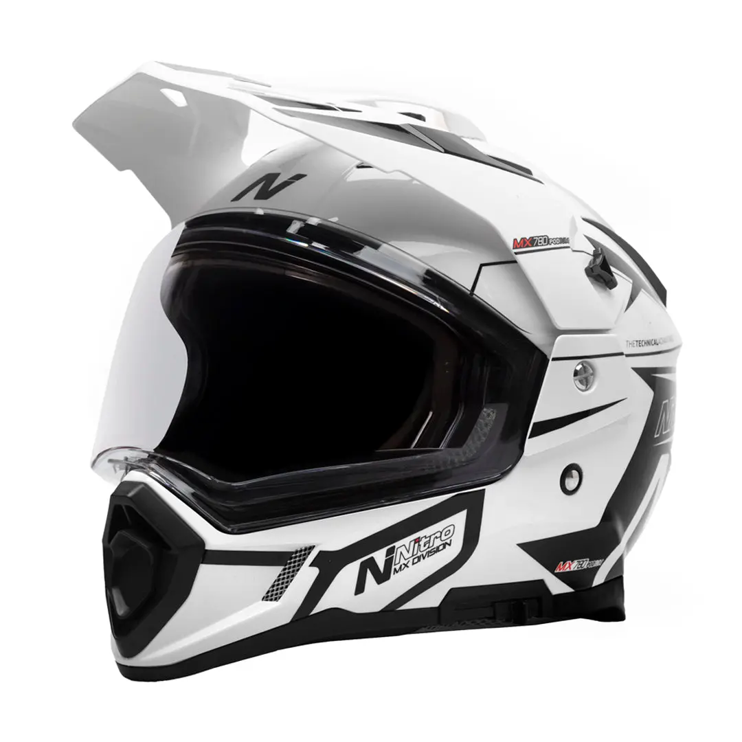 Nitro Mx780 Podium Adventure Helmet White/Black 1