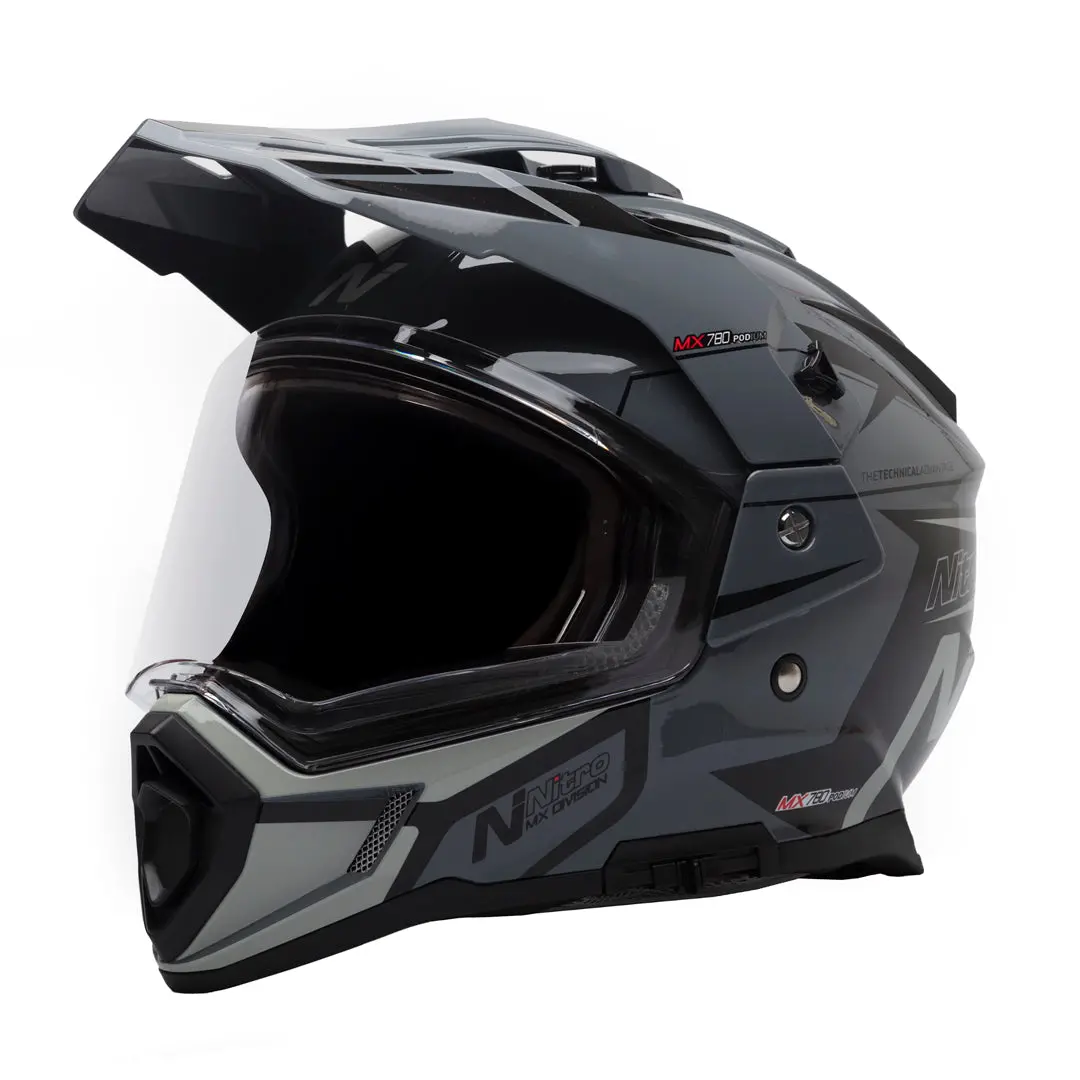 Nitro Mx780 Podium Adventure Helmet Black/Gun Grey 1