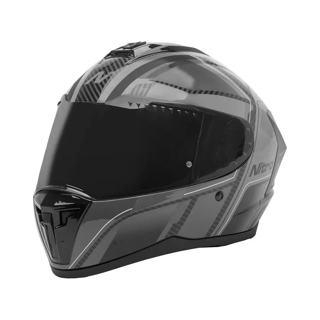 Nitro Sidewinder Full Face Helmet Grey/Black 1