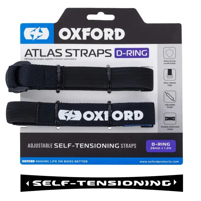Oxford Atlas D-Ring 26Mm X 1.2M Black (Pair) 1