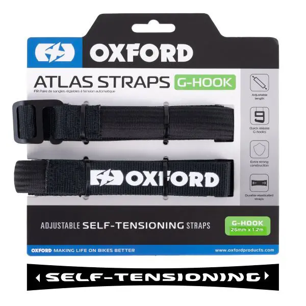 Oxford Atlas G-Hook 26Mm X 1.2M Black (Pair) 1