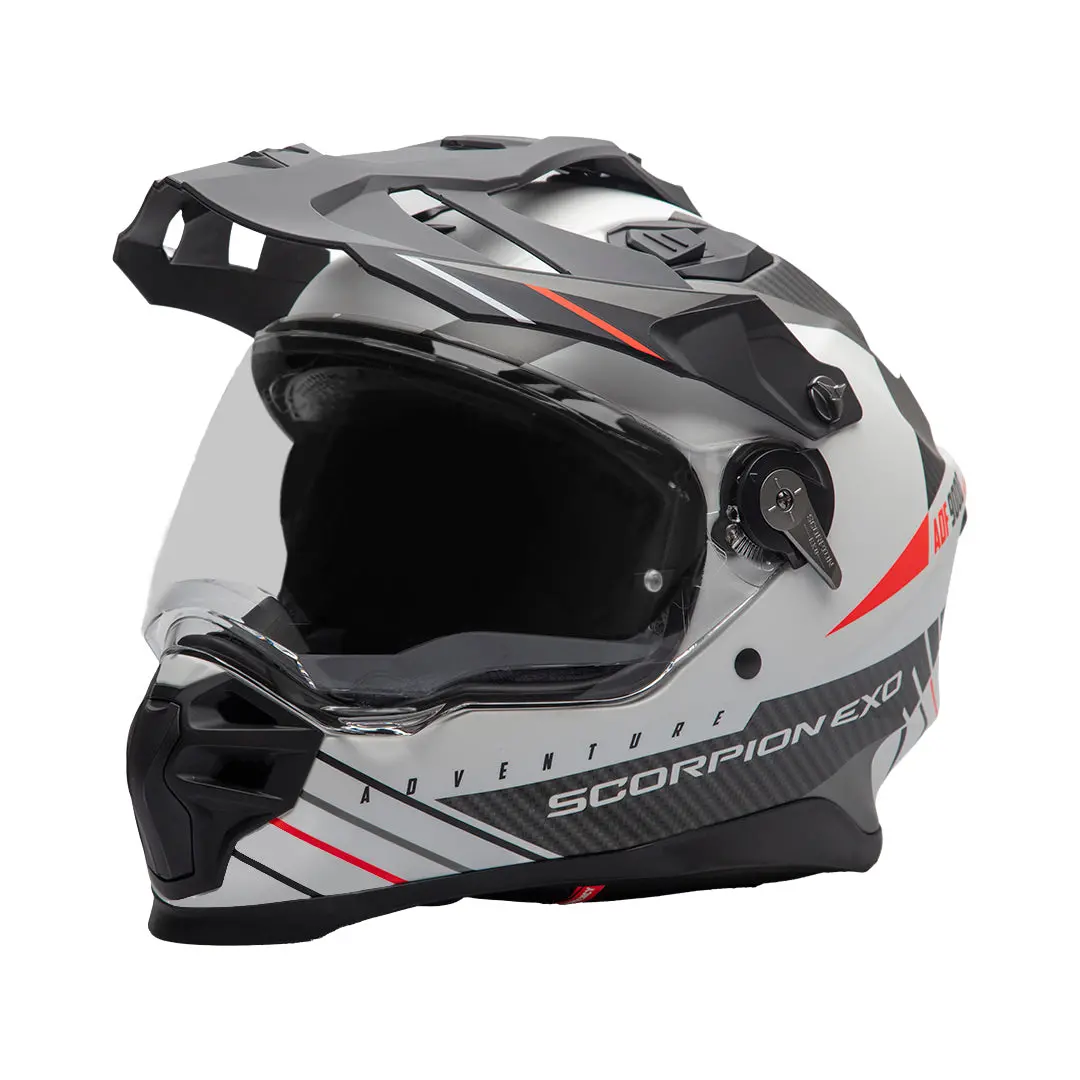 Scorpion Adf-9000 Air Feat Helmet - White/Black/Red Matt 1