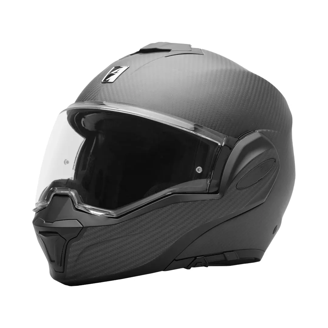Scorpion Exo Tech Evo Matt Black Carbon Modular Helmet 1