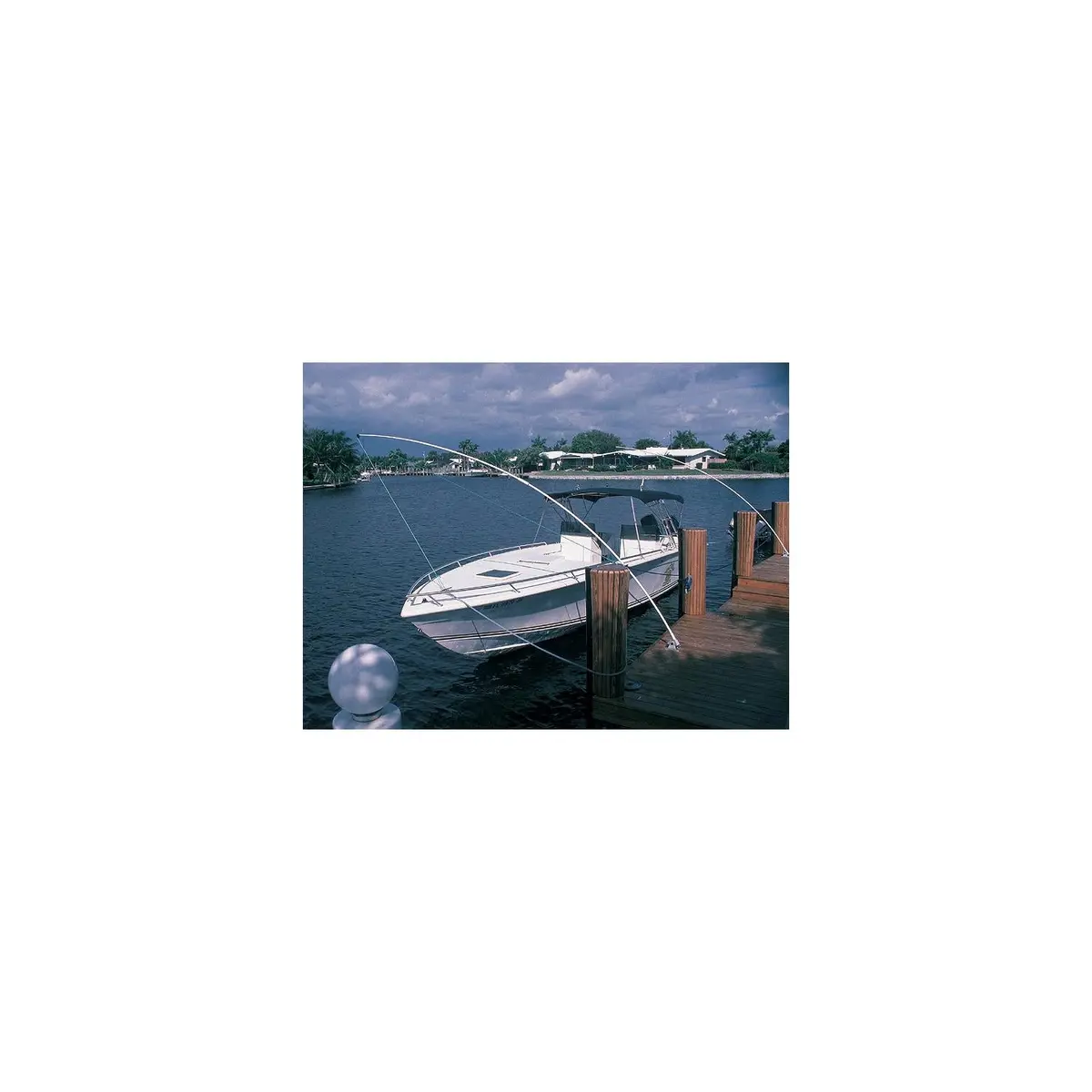 Taylor Made Mw.120 Standard Mooring Whips, 1-Pair, Fixed 60 Deg Angle Base, For Boats Up To 18'-23' 1