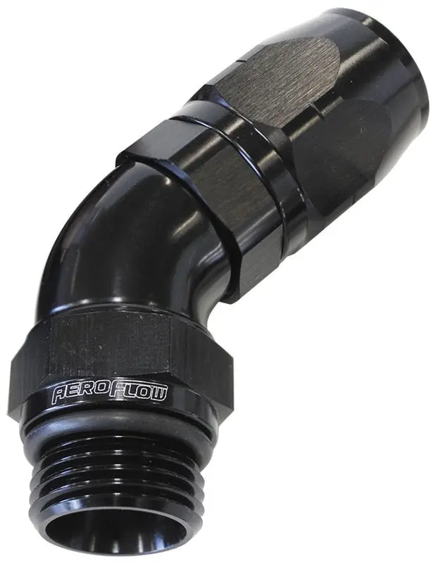 Af544-16-16Blk 45° Male Orb Swivel Hose Fitting – -16 Orb To -16An, Full-Flow Black Anodized 1