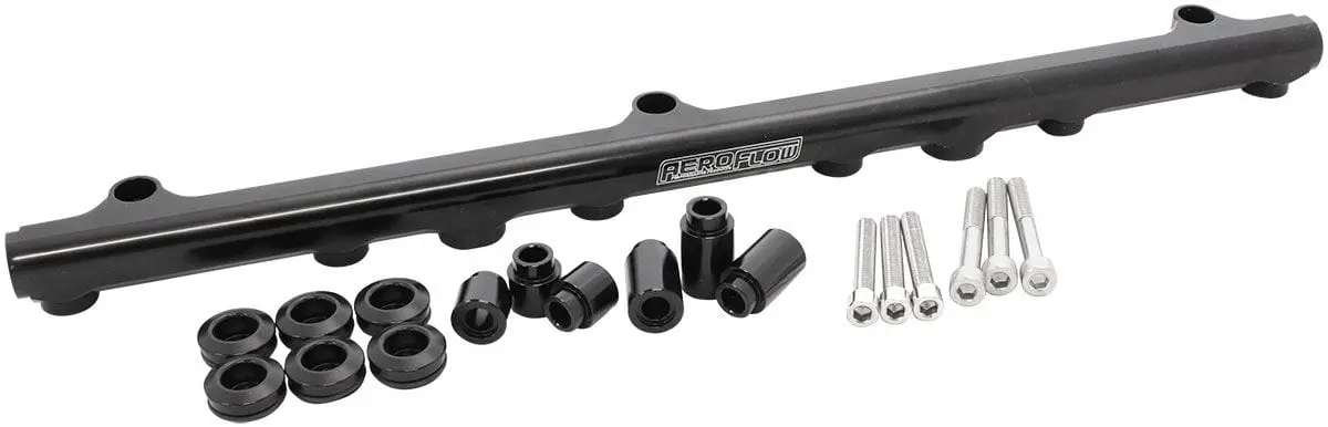 Nissan Rb25 Billet Fuel Rail – Black Anodized Efi Upgrade 1