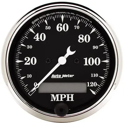 Autometer 1787 Old Tyme Black Series Analog Speedometer 1