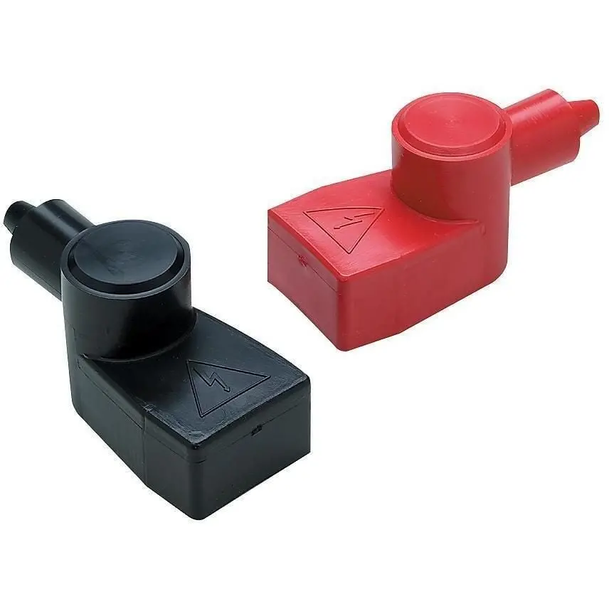 Seachoice 50-13681 Battery Terminal Covers, Marine Type (1 Red/1 Black Set), Fits Terminals With Wing Nut 2